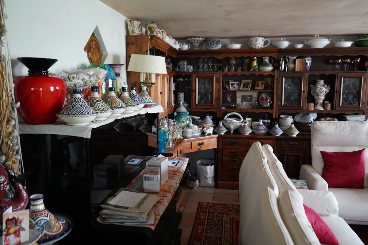 Blick in das Wohnzimmer von Jaswant und Alfred Freitag